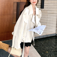 白色韩版chic宽松网红爆款风衣女秋新款小个子高级感休闲流行外套