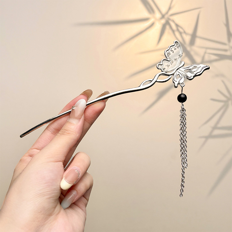 Nueva horquilla china 2025 nuevo estilo estilo antiguo horquilla mujer falda de cara de caballo de alta calidad estilo nacional horquilla de madera paso a paso horquilla tocado