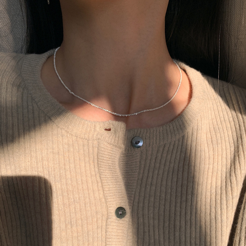 925 Sterling Silver Plating Geometric Necklace display picture 1