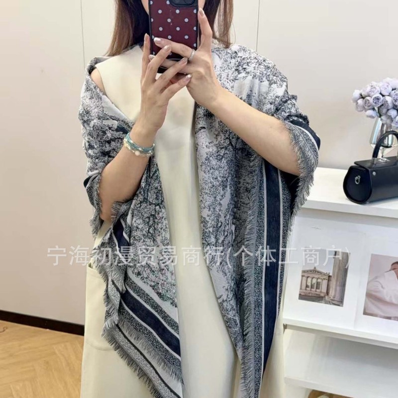江疏影同款仿羊绒围巾女秋冬氛围感保暖双面围脖高级感两用大披肩|undefined