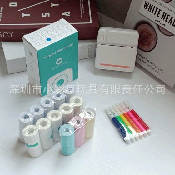 C19 파우더 + 감열지 5개 + 접착지 5개 + 색지 3개 + 색펜