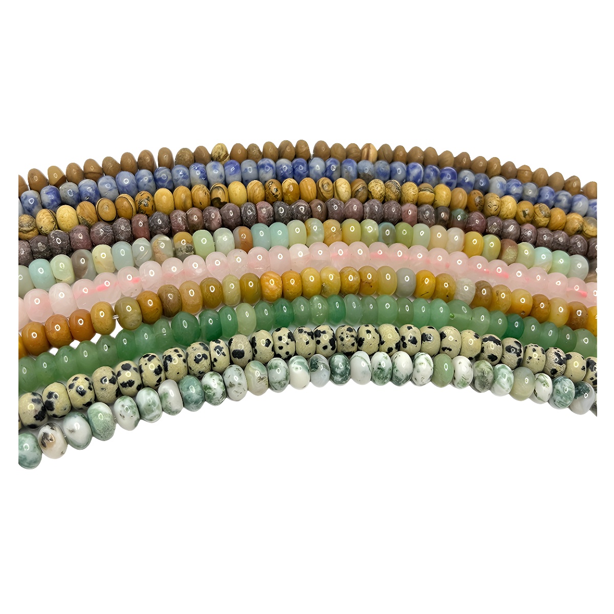 Piedra natural 5 * 8 Abaco Piedra Shoushan DIY accesorios de joyería collar de cuentas separadoras cuentas de posicionamiento cuentas al por mayor