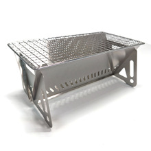 定做不锈钢加长烧烤炉家用折叠便携小型烤炉烤肉架炉子木炭架子网