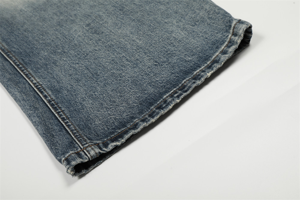Men's Punk Retro Ripped Washed Jeans High Street Trendy Distressed Chic Wide Leg Pants mid Waist Long Softener Machine Washable_mkmklike.com