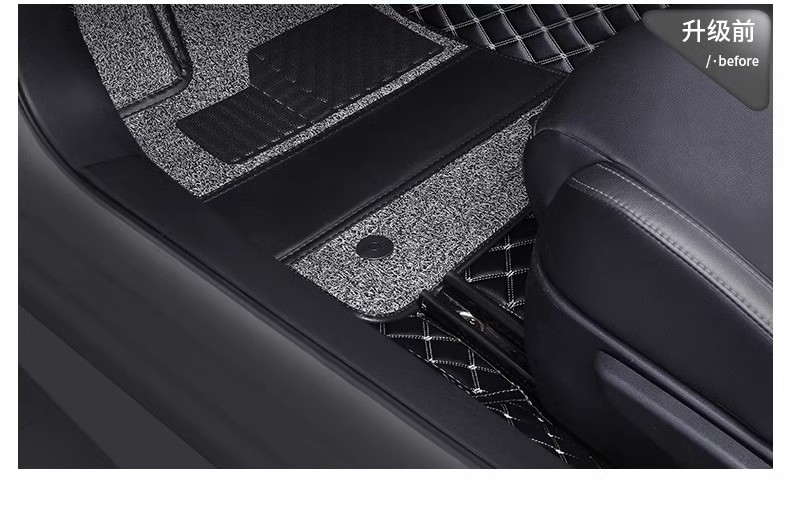 Suitable for Car Floor Mats for the Main and Passenger Seats, Special Leather Fully Surrounded Single Front and Rear Car Mats with Wire Rings