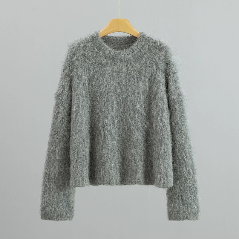 Вязаный свитер (Lineapiù) Scandinavian alpaca, свободный крой, мягкий лёгкий округлый ворот