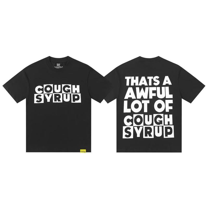 あれ。 SA AWFUL LOT OF COUGH SYRUP メンズ ヒップホップ ラップコラボ 半袖Tシャツ|undefined