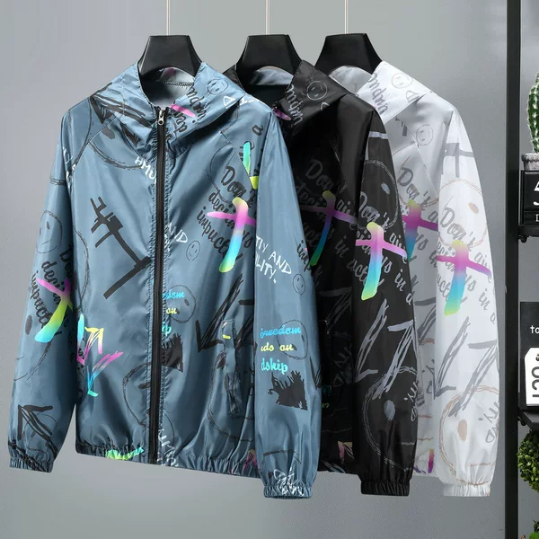 New Summer Sun-protective Clothing Men's Printed Thin Sun-protective Clothing Men's Outdoor Sports Quick-drying Clothing Skin-friendly Clothing Fishing Clothes