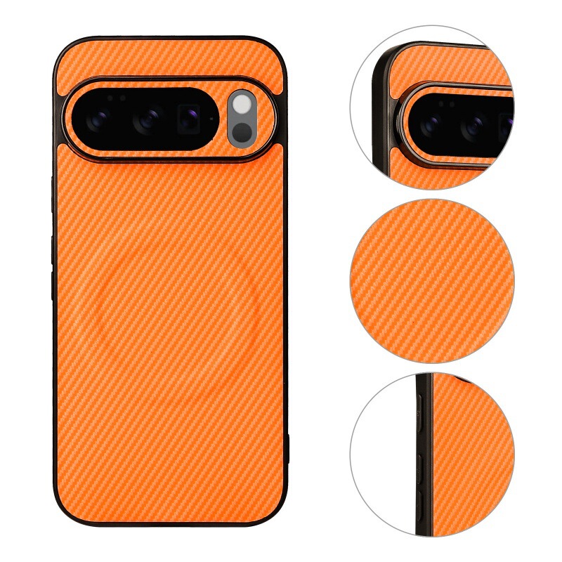 Suitable for Google Pixel 10/10 Pro/10A Carbon Fiber Pattern Magnetic Phone Protective Case Suitable for Google Pixel 10/10 Pro/10A Carbon Fiber Pattern Magnetic Phone Protective Case