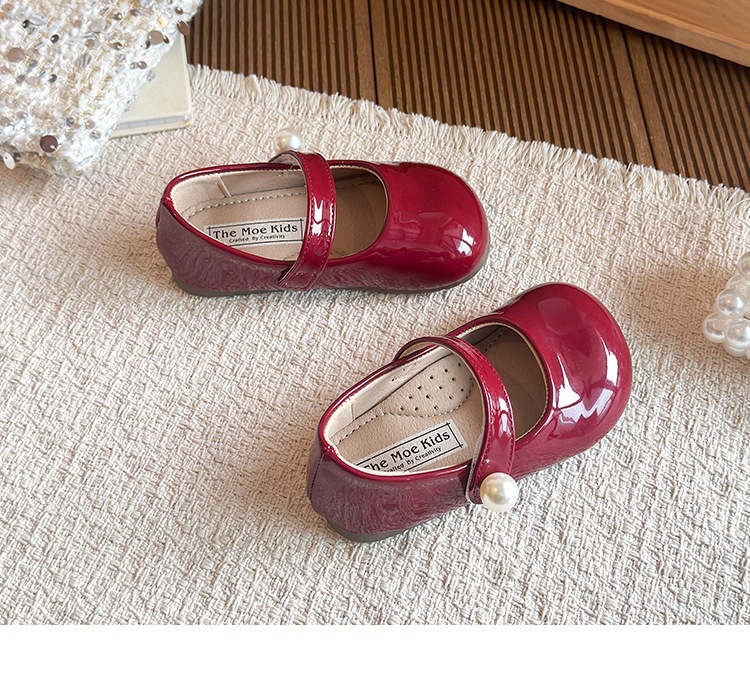 Klassische Mary Jane Ballerinas Mit Perlen Für Mädchen Elegant_voghion.com