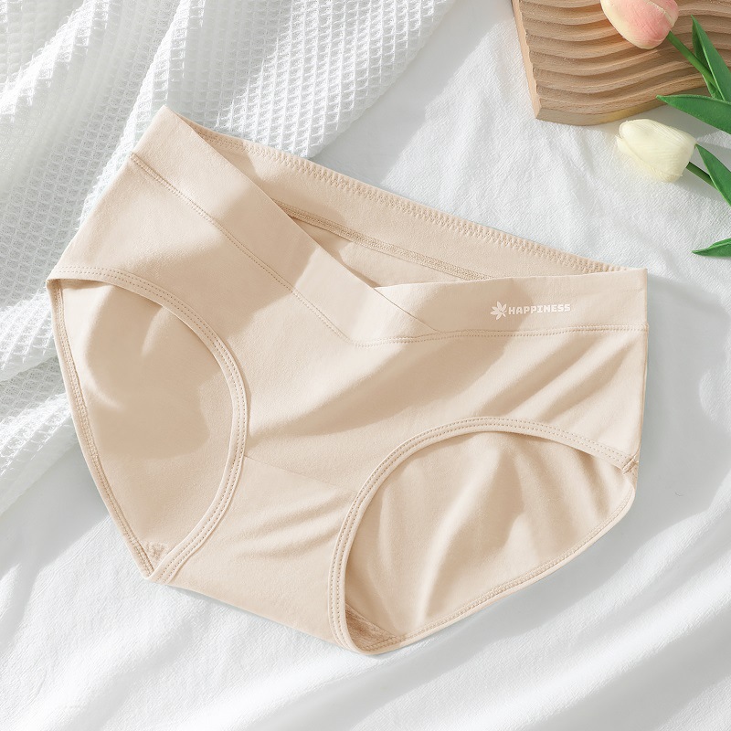 Ropa interior de maternidad de algodón transpirable de algodón antibacteriano inferior entrepierna embarazada temprano, medio y tardío posparto sin costuras más ropa interior de maternidad de tamaño