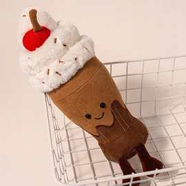 网红可爱新款JC款巧克力冰淇淋玩偶雪糕奶茶毛绒玩具陪伴儿童抱枕