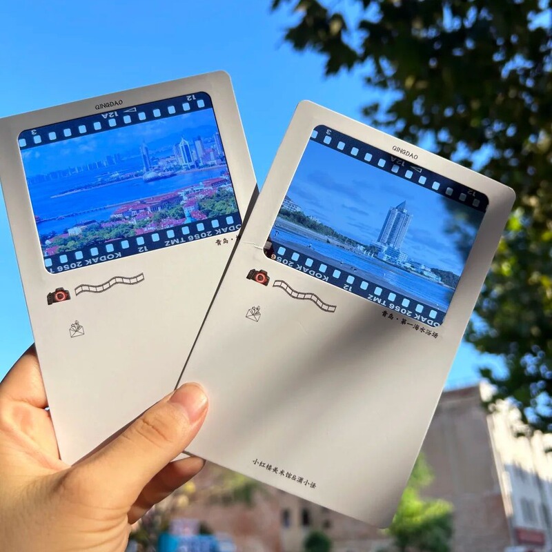 Film Translucent Postcard Customized Light and Shadow Photo Scenic Spot Travel Check-In High-Transparency Reversal Film Customized