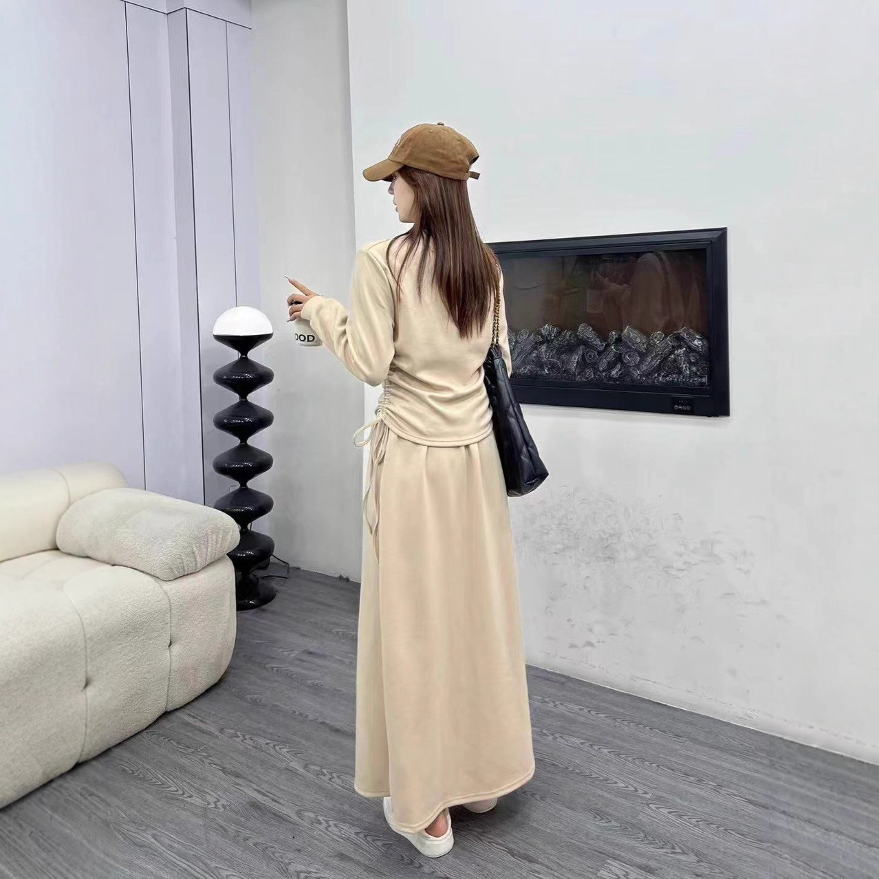 太空棉270g时尚百搭休闲大码套裙女装重工套装