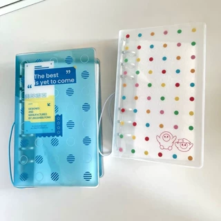 韩系ins清透蓝A6per活页本学生高颜值多功能手账本学生便携笔记本