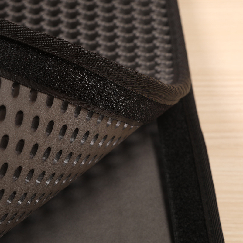 Estera de arena para gatos antisalpicaduras de doble capa para gatos cuenca de la arena estera del inodoro estera de arena extra grande pies de frotación estera del gato