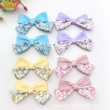 双胞碎花蝴蝶结配件服装辅料饰品 纯色涤棉包腰长短小领结 配饰