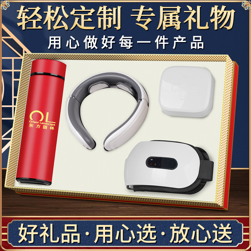 Empresa Reunión Anual negocio regalo reunión actividad ventosa traje protección para los ojos masajeador aniversario celebración mano regalo traje