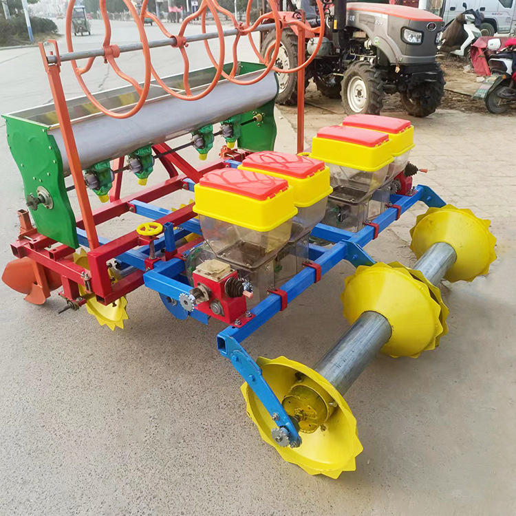 内蒙古3垄6行花生精播机拖拉机后置春花生点播机施肥滴灌多功能播