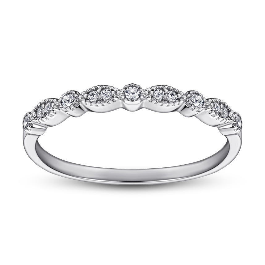 Tonglin europeo y americano nuevo anillo de Plata de Ley 925 anillo de combinación de las mujeres anillo de compromiso de boda anillo de circón al por mayor