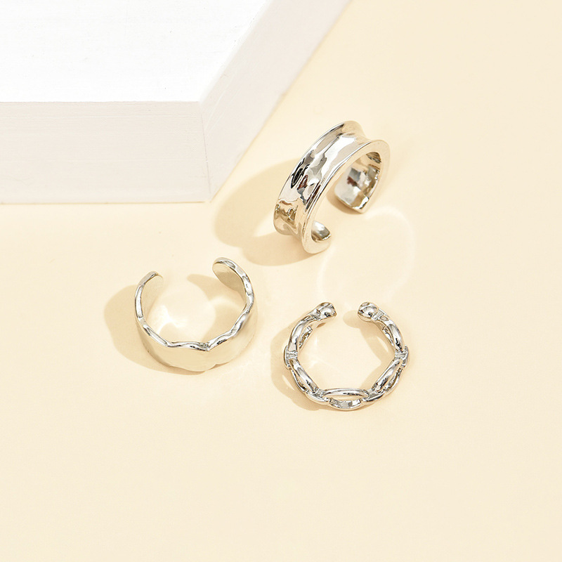 fashion simple alloy earrings 3piece setpicture3