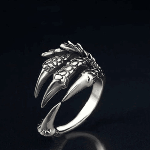 Trendy brand design ring, retro distressed eagle claw ring, men's and women's classic fashion couple's fingertip jewelry