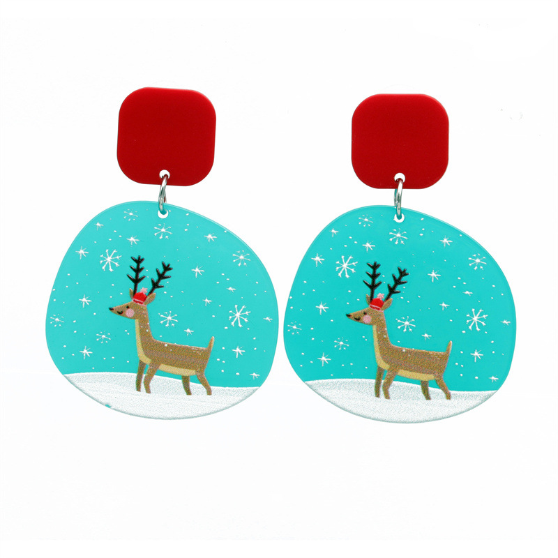 Navidad joyería europea y americana transfronteriza Santa Claus campana pendientes mujer ins estilo de vacaciones pendientes