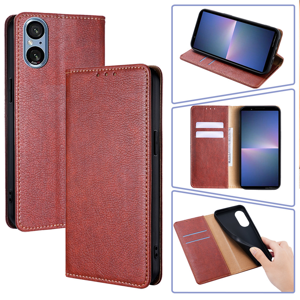 For Sony Xperia10 III phone case Xperia5 IV flip phone leather case 10 II protective case