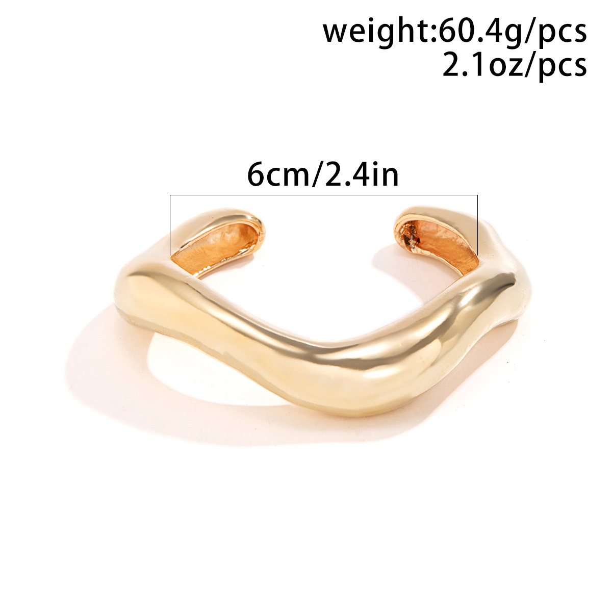 Elegant Simple Style Irregular Alloy Plating Women's Rings Bracelets 1 Piece 1 Set display picture 11