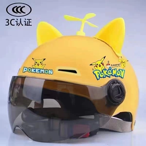 3C National Standard Electric Vehicle Children's Helmet for Boys and Girls, Toddler Summer All-Season Sun Protection Safety Helmet, Cute Motorcycle Half Helmet