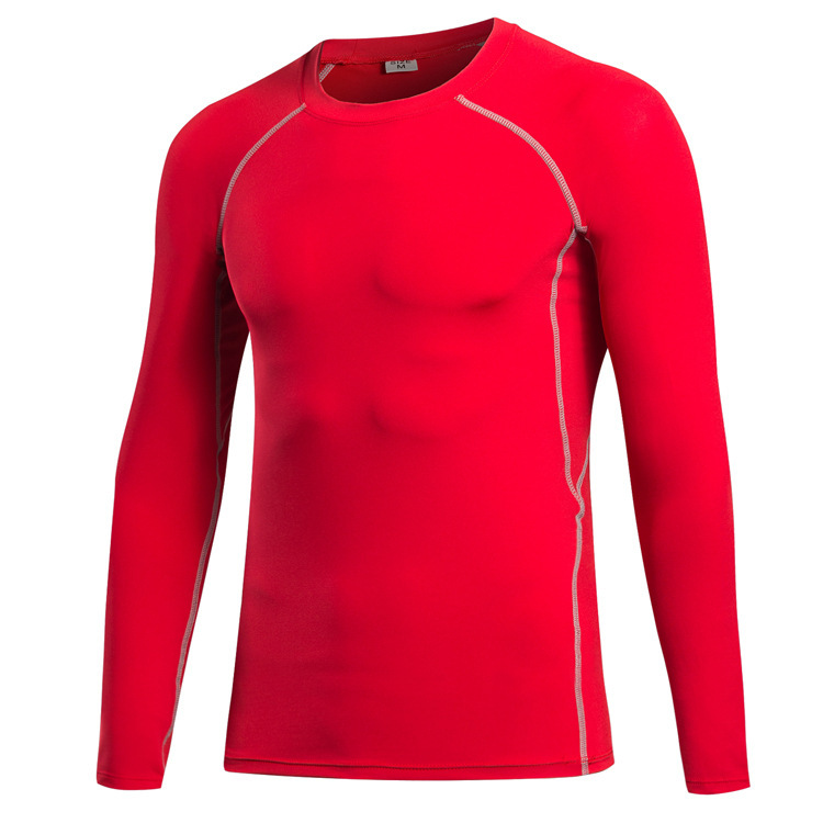 Sports elastic T-shirt for gym, quick dry long-sleeve, tight, for running 5