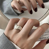 Retro brand fashionable ring, silver 925 sample, on index finger, wholesale