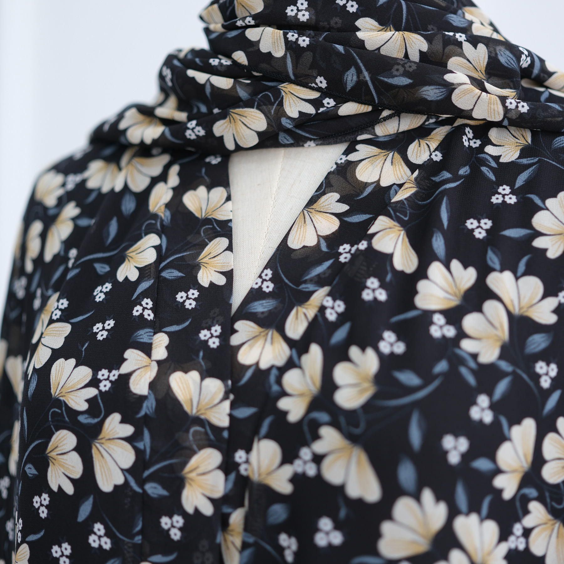 2025Loriya Dubai European And American Pure American Printed Double Layer Design Chiffon Cardigan LR1067_ecoleips.com