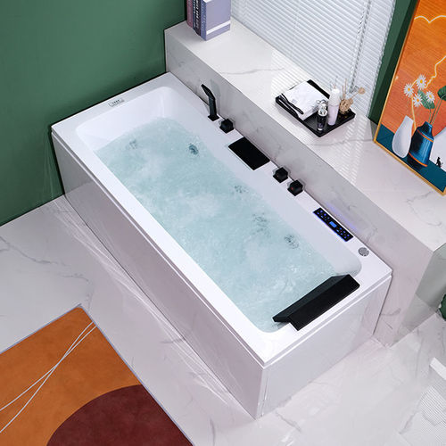 人造石浴缸家用大小户型简约亚克力智能恒温冲浪按摩深泡沐浴