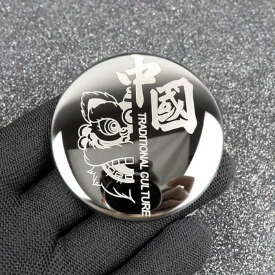 Modification Mega Metal Decorative Sticker – Hub cover - national-trend-lion-model-mirror-black-4-pieces