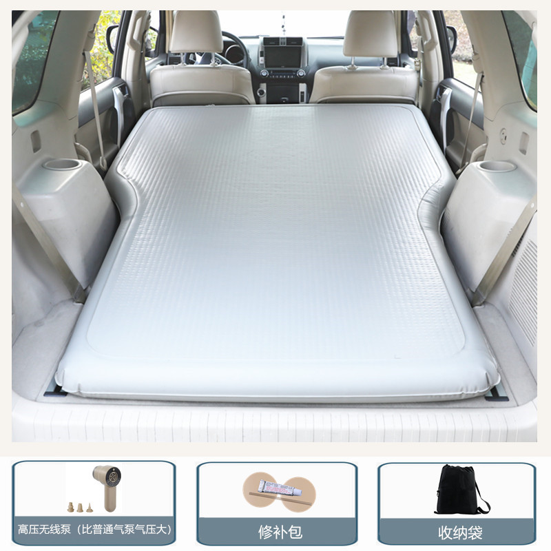 Pad Trunk Spring – Qìchē Vehicle-mounted inflatable bed - light-khaki-air-spring-car-bed-high-pressure-lithium-battery-wireless-pump