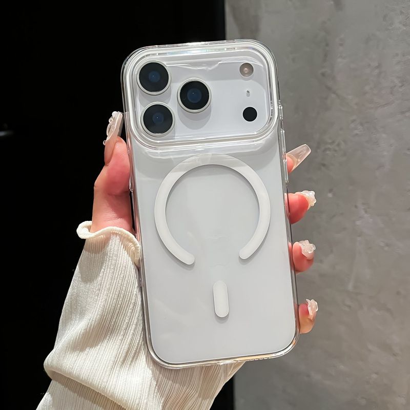 简约高透亚克力适用苹果17手机壳透明超薄iPhone16promax防摔硬套|undefined