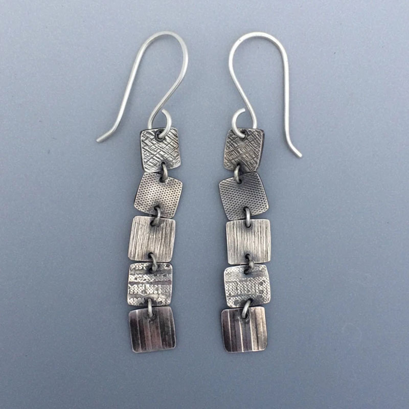 1 Pair Ethnic Style Square Plating Alloy Drop Earrings display picture 4