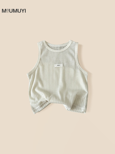 Children's Korean vest 2026 summer new casual baby base sleeveless T-shirt soft thin breathable top