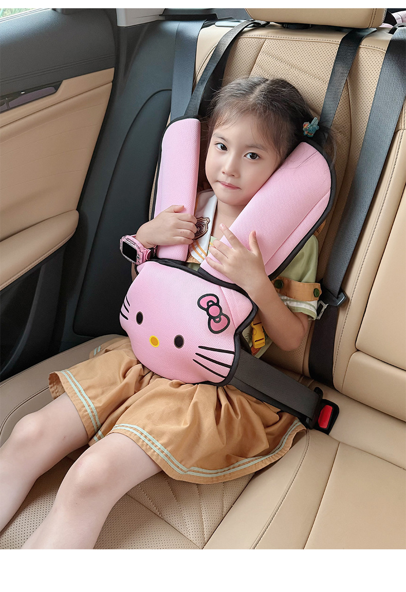 Children's Car Seat Belt Anti-Stranglehold Shoulder Protector Holder for Car Baby Belly Protector Limiter for Sleeping