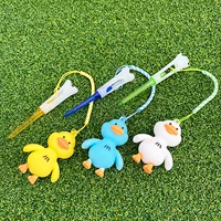 Новая модель милая утка гольф Tee мультфильм подвеска GOLF TEE анти-потерянный пластиковый шариковый гвоздь аксессуар Tee