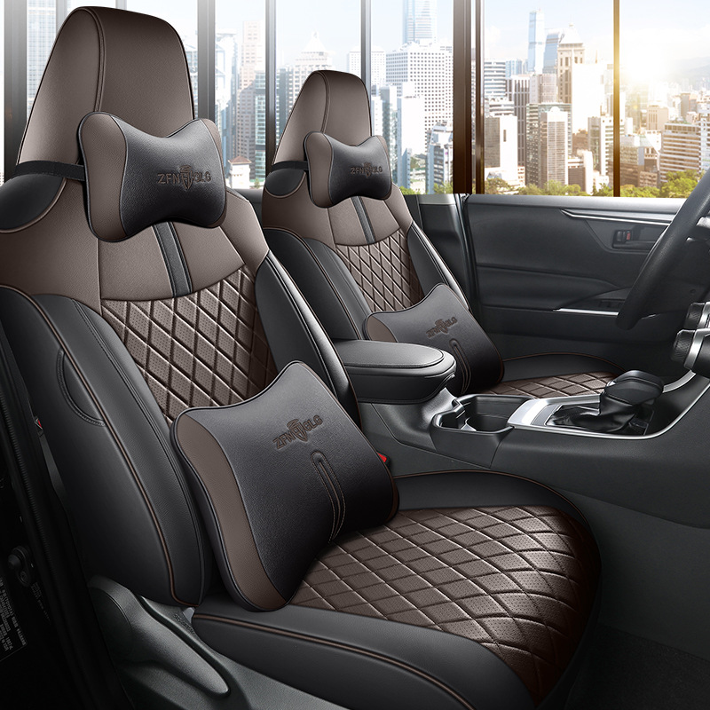 Modelə uyğun (Original) oturacaq örtükləri: Toyota Four Seasons 20-24 - glossy-6d-3d-carbon-fiber-black-20-24rav4