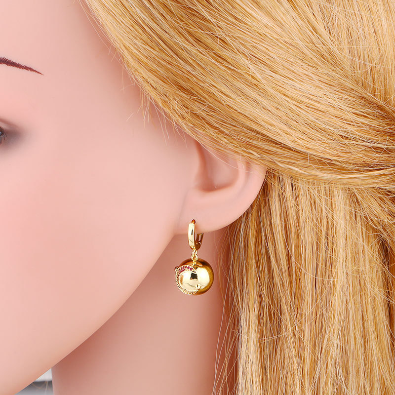 Korean Simple Star Moon Earrings display picture 7