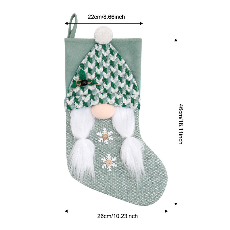 Calcetines de Navidad transfronterizos calcetines de regalo para niños colgantes de árbol de Navidad bolsas de caramelo decoración colgantes de decoración para el hogar de Navidad image 38