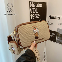 北北バッグ源工場 2025 新しいレディースバッグ刺繍小さな正方形バッグ夏のトレンディなファッション多用途ショルダークロスボディバッグ