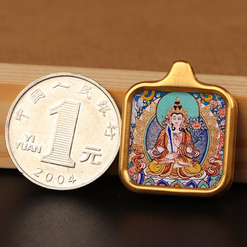 Kaifeng mini colgante Tangka Huang Zakilam tibetano joyería collar de marca budista ventas calientes