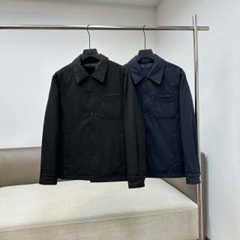 Cross-Border Supply of Winter Men's Business Casual Water-Repellent Shirt Collar Lightweight Non-Quilted down Jacket Sh13988