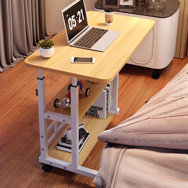Escritorio de estudio ajustable, mesita de noche, mesa auxiliar, escritorio de ordenador para dormitorio, escritorio de oficina móvil para dormitorio, mesita de noche para dormitorio.