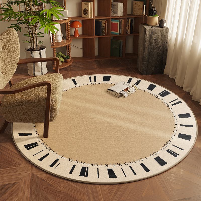 Alta sensación de alfombra moderna redonda sala de estar sofá mesa de té mantas de estudio giratorio cojín de silla mecedora cojín de cama