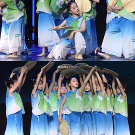 小荷风采童年夏夜六一儿童演出服蒲扇摇外婆桥月光光古典舞蹈服装